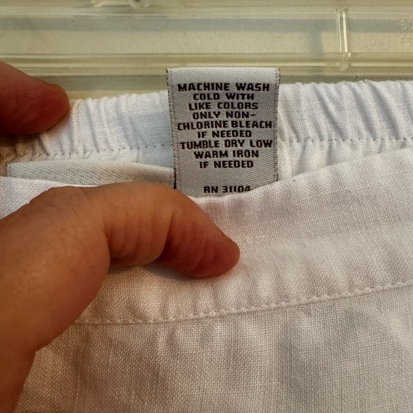 Kim Rogers Lined White Linen Midi Skirt - Picture 4 of 7